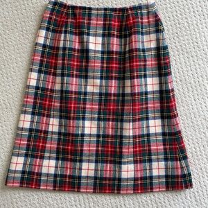 Plaid Pendleton pencil skirt